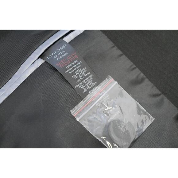 TopMan Suit Jacket Double Breasted Black Slim Fit Mens Size 44 R - Picture 11 of 11